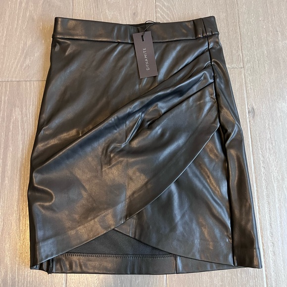Mini pleather faux wrap skirt. BRAND NEW - Picture 1 of 1